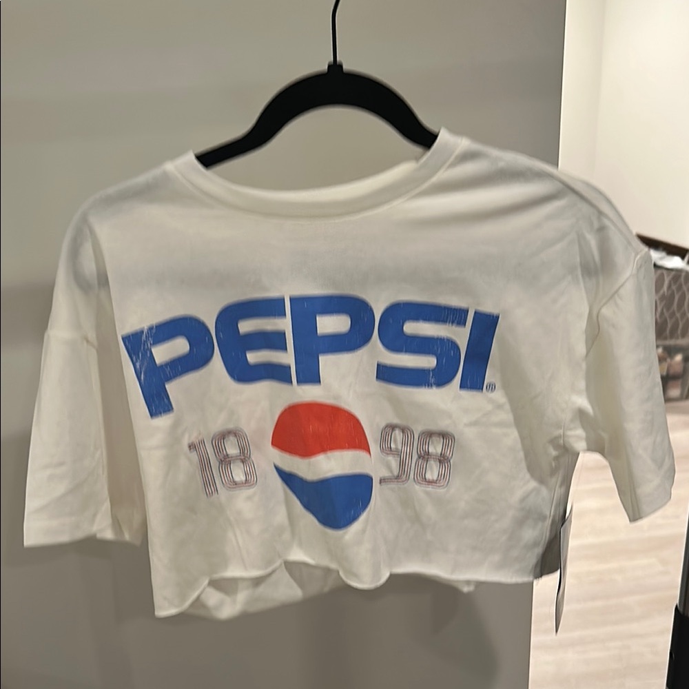 Pepsi White Crop Top brand new w tags